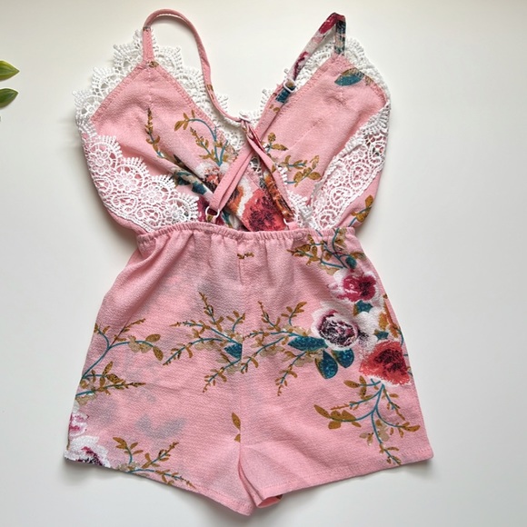 NWOT pat pat mommy & me pink floral romper - Picture 2 of 8